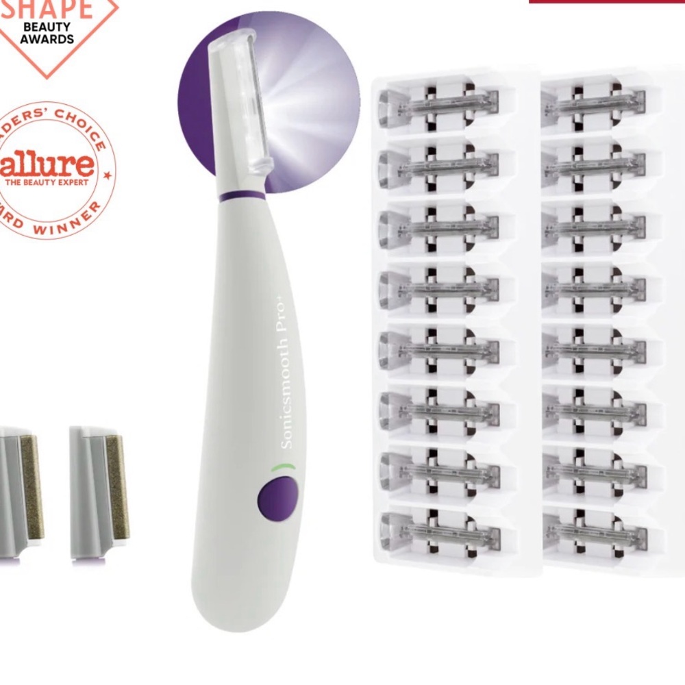 SonicSmooth Pro+ Dermaplaning Tool - White